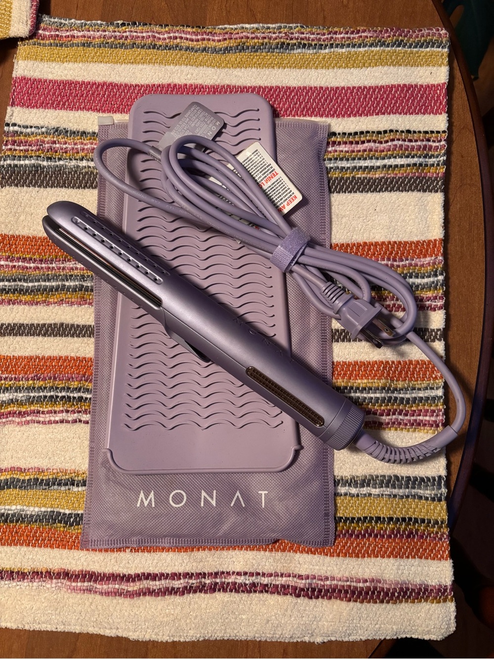 MONAT Cool Lock Straight and Curl Iron in lavender
